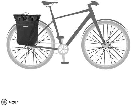Ortlieb Vario PS High Visibility - QL2.1 - Black Reflective (2 in 1 Fahrradtasche und Rucksack)