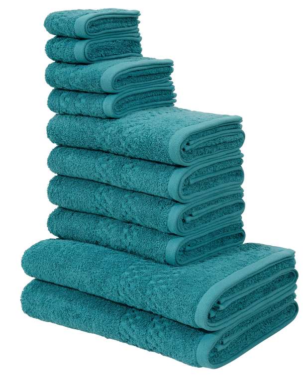 Home affaire Handtuch Set Regona, flauschig und weich, Premium Handtücher mit Bordüre, 500 gr/m², Frottier, (Set, 10-tlg) [OTTO Lieferflat]