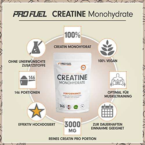 Creatin Monohydrat Pulver 500g - 100% vegan
