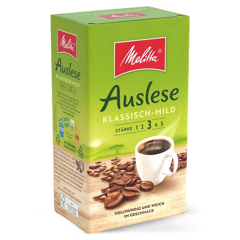 Melitta Auslese Klassisch-Mild Filter-Kaffee 500g (Prime Spar-Abo)