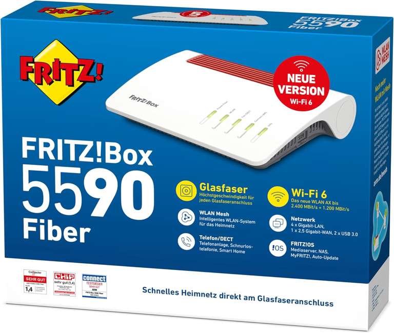 AVM FRITZ!Box 5590 Fiber durch 20€ Sofort-Coupon im Warenkorb MediaMarkt/Saturn Gutschein