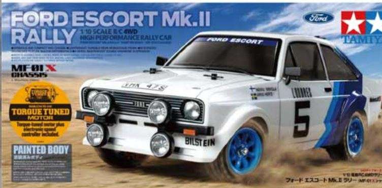 Ford Escort MkII Rally 1/10 - Tamiya 58687 MF-01X 1:10 Bausatz mit lackierter Karo zum Top-Preis - RC-Auto