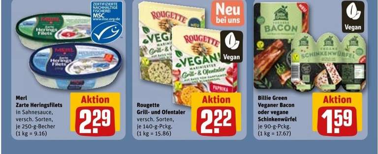 [Rewe] Rougette Vegan Grill- & Ofentaler für 1,52€ (Angebot + Coupon) ab 10.07.