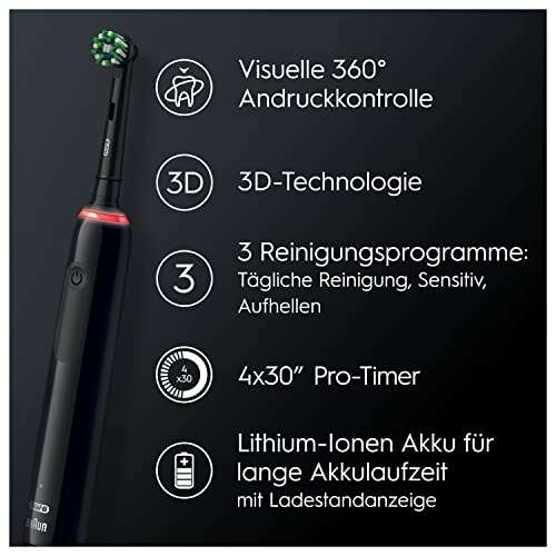 Oral-B Pro 3 in schwarz (+Cashback für 39,99 EUR!!!)