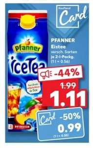 [Kaufland lokal] Pfanner Eistee versch. Sorten 0,99€ (Kaufland Card)