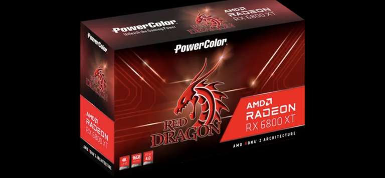 Grafikkarte POWERCOLOR RED DRAGON AXRX 6800XT 16GBD6-3DHR/OC