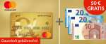 Kostenlose Gebührenfrei Mastercard GOLD Kreditkarte von Advanzia Bank und 50€ Geld Prämie oder Tankgutschein geschenkt