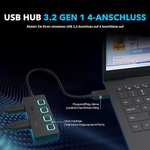 *Prime* Sabrent USB 3.2 Gen1 Hub | 4 Port USB-Hub | mit individuellen Ein-/Ausschaltern | max. 5Gbit/s über alle Ports zusammen