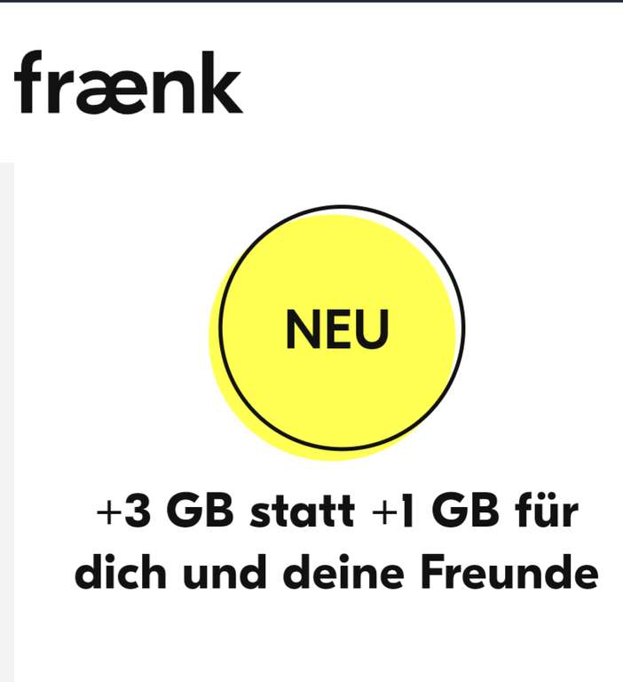 [fraenk KwK] 10€ für bis zu 55 GB! DAUERHAFT gibt es +3 GB für dich & jeden Freund / Telekom Allnet & SMS Flat