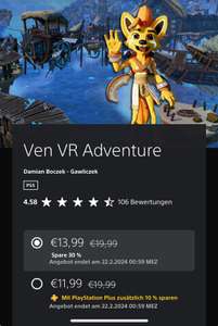 Ven VR Adenture für PSVR 2 (Für PS+ Mitglieder 11,99€)
