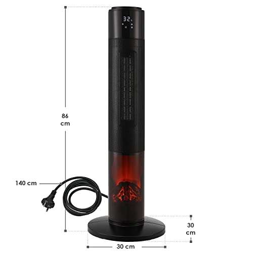 [Amazon] Juskys Turm-Keramik-Heizer Elektrischer Heizlüfter mit LCD Display & Fernbedienung