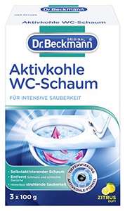 Dr. Beckmann Aktivkohle Wc-Schaum, Selbstaktivierender Schaum 3x 100 g [Prime Spar-Abo]