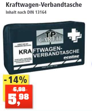 [Thomas Philipps] 2x Warnweste für 3€ (1,50€/Stück) oder KFZ-Verbandtasche Din 13164 für 5,98€