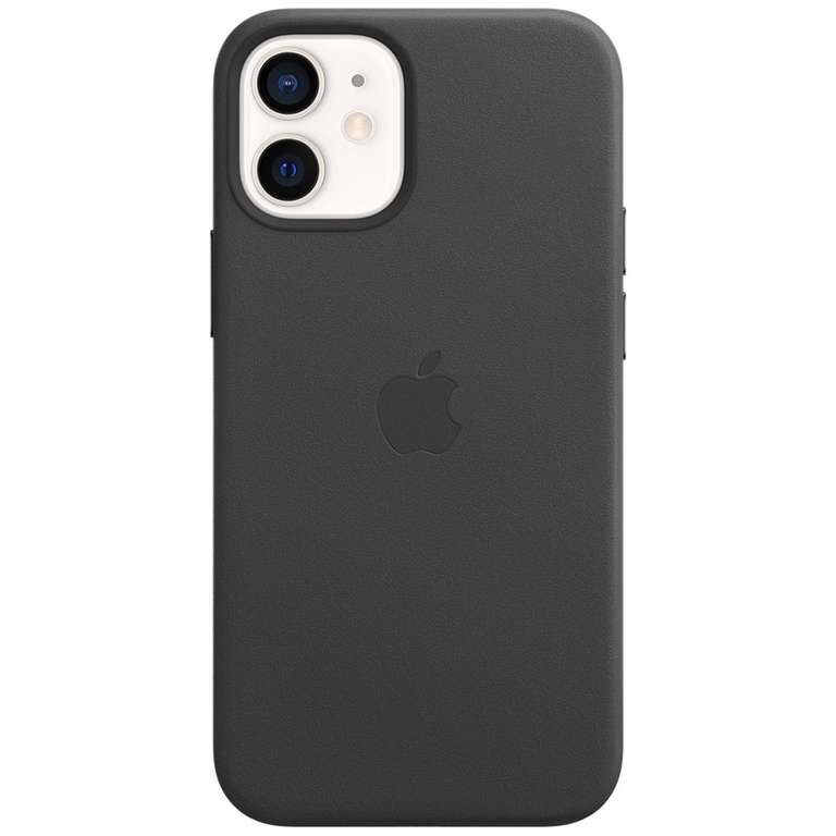 Apple Leder Case mit MagSafe für das iPhone 12 Mini in Black / Schwarz (MHKA3ZM/A)