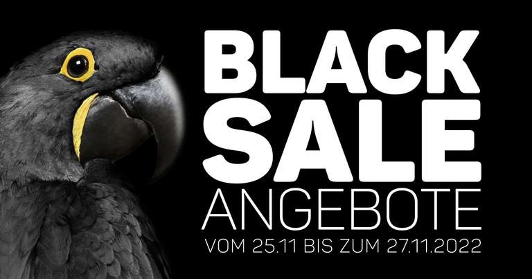 "Black Sale" Rabatt: 17,5% beim Checkout auf gesamten Warenkorb. Parrotshop. Vogel, Katze, Hund, Futter, Käfige