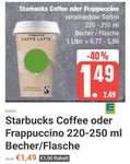[Scondoo + Edeka lokal, Region Südwest] 3x -0,70€ Rabatt auf Starbucks Chilled Classics (220ml) & Frappuccino (250ml) für effektiv 0,79€