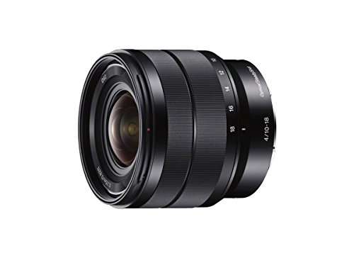 Sony SEL-1018 Ultra-Weitwinkel-Zoom-Objektiv (10-18 mm, F4, OSS, APS-C, geeignet für A6000, A5100, A5000 und Nex Serien, E-Mount) schwarz