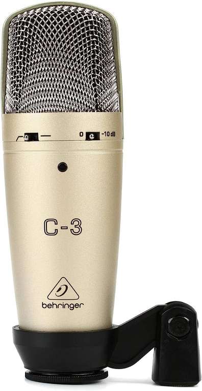 Behringer C-3 Kondensator-Mikrofon (3 Richtcharakeristiken, XLR, 48V-Phantomspeisung erforderlich!)