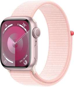 Apple Watch Series 9 41mm Aluminiumgehäuse Rosé mit Sport Loop Hellrosa