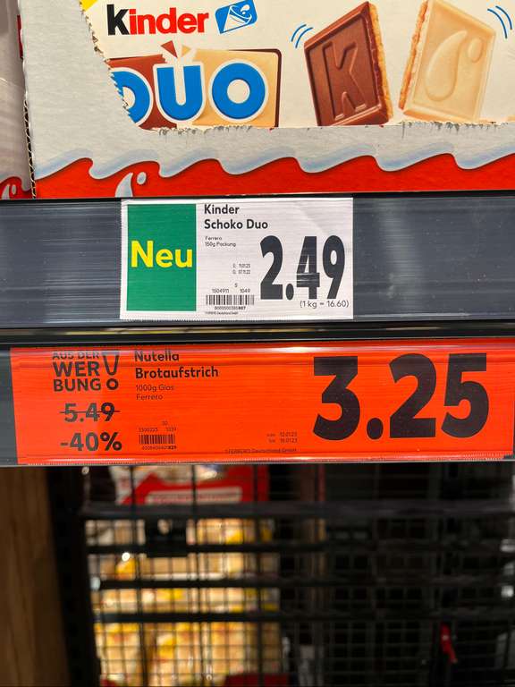 Kaufland: Nutella 1-kg-Glas