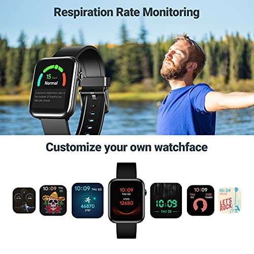 [Prime] Ticwatch GTH Smartwatch bis zu 10 Tage Akkulaufzeit Hauttemperaturmessung Blutsauerstoff Herzfrequenzüberwachung Schlaftracking 5ATM