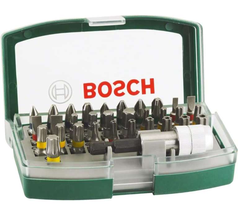 Bosch 32tlg. Schrauberbit-Set (PH-, PZ-, Hex-, T-, TH-, S-Bit, Zubehör Bohrschrauber und Schraubendreher) PRIME