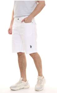 2x U.S. POLO ASSN. Herren Abel Chino-Shorts in weiß | Gr.48-60, 98% Baumwolle, VSK-FREI, 14,99 € je Hose