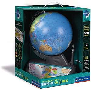 Clementoni 59183 Galileo Science – Interaktiver Leucht-Globus, sprechende Weltkugel mit Fragen & Fakten, Spielzeug für Kinder ab 7J