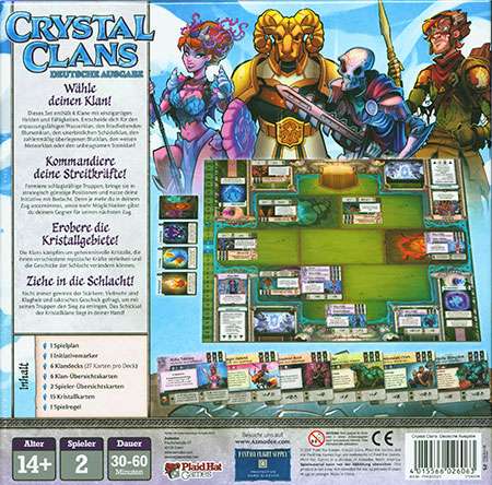 Crystal Clans | Brettspiel / Kartenspiel für 2 Personen ab 14 Jahren | ca. 30 - 60 Min. | BGG: 7.0 / Komplexität: 2.54