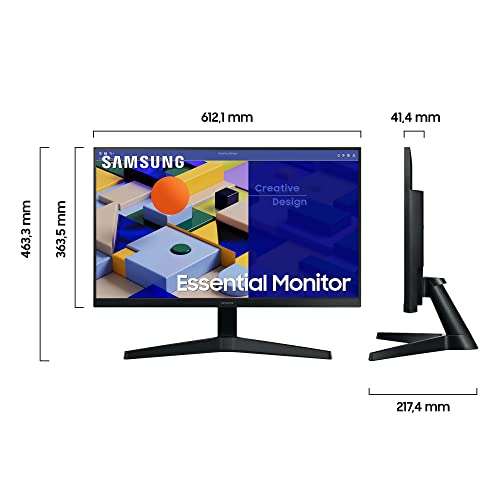Samsung S31C Essential Monitor S27C314EAU, 27 Zoll, IPS-Panel, Full HD-Auflösung, Eco Saving Plus, AMD FreeSync, 5 ms, 75 Hz