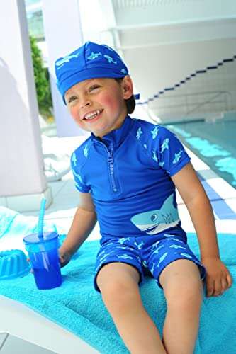 [Amazon Prime] Playshoes Unisex Kinder Uv-Schutz Bade-Set zweiteilig Schwimmshirt Badeshorts Badebekleidung