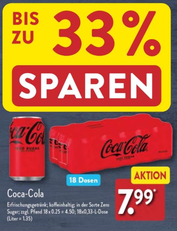 [Aldi Nord] Coca-Cola Zero 18x0.33