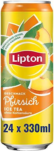 (Prime) LIPTON ICE TEA Peach, Eistee mit Pfirsich Geschmack, EINWEG Dosen (24 x 0.33 l)