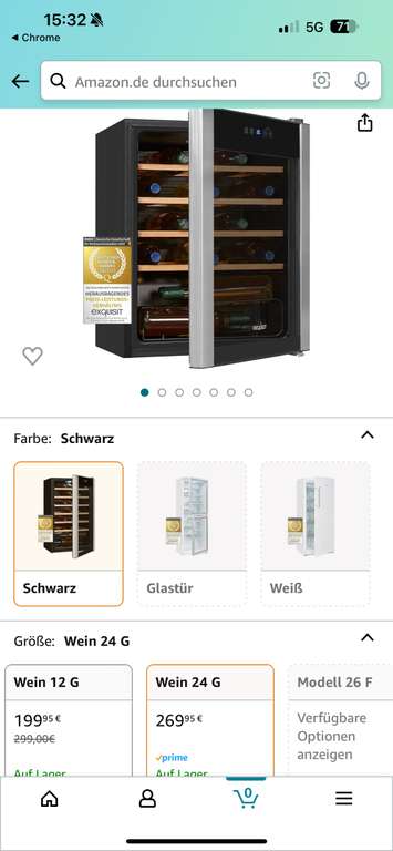 (Lokal 72336) Exquisit Weinkühlschrank Rewe Markt