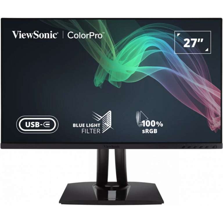 Viewsonic VP2756-2K: 27" WQHD Monitor mit 350 cd/m2, IPS, 100% sRGB, Pivot, HDMI, DP, USB-C mit DP, USB-Hub für 219,90 (NBB)
