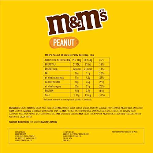 M&M'S Peanut 1kg (Prime Sparabo)