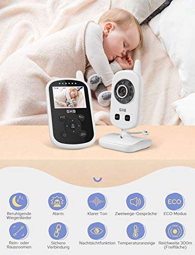 [Prime] GHB Babyphone mit Kamera Video Baby Monitor 2,4 GHz