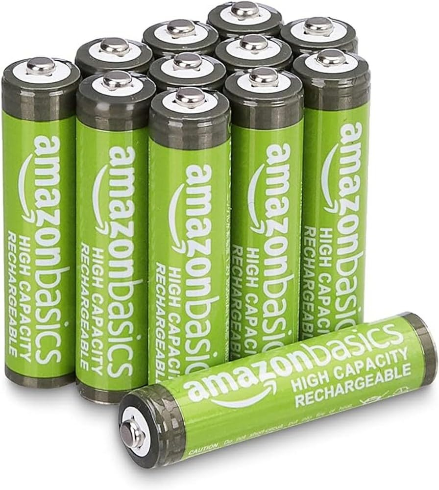 Amazon Basics 12er-Pack wiederaufladbare AAA-NiMH-Akkus 850 mAh, 1,2 V [Prime + Spar-Abo