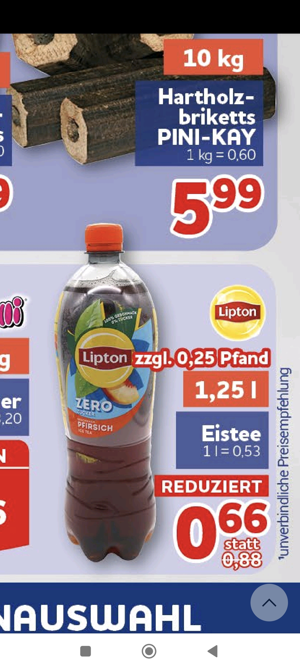 Lipton Eistee Zero offline im Center Shop
