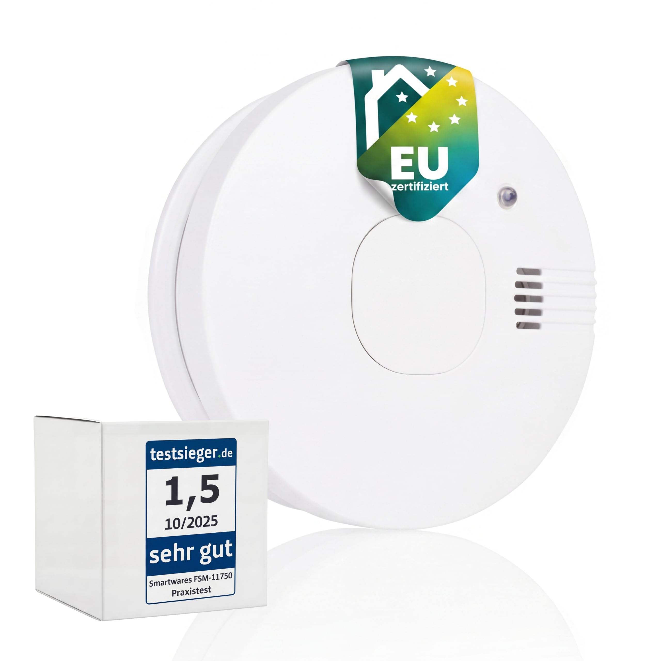 Smartwares Rauchmelder – Austauschbare Batterie mit 5 Jahren Lebensdauer – Schnelle und zuverlässige Erkennung – 85 dB – FSM-11750 (Prime)