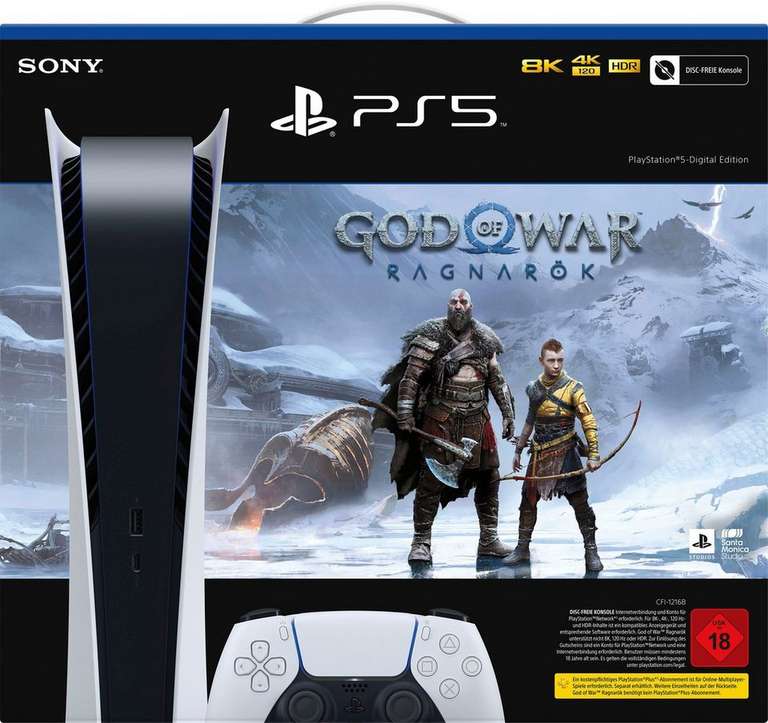 PlayStation 5 -Digital Edition, inkl. God of War Ragnarök (Download Code) (Otto UP)