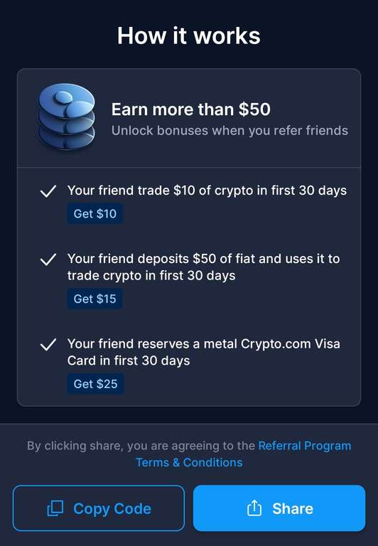 crypto.com - KWK Prämie erhöht. 50 $ in CRO bei Beantragung der Visa Karte