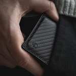 [Amazon Prime] DONBOLSO Wallet NextGen Slim Leder ohne Münzfach Geldbeutel RFID Kartenetui Mini Portemonnaie Börse Schwarz Carbon