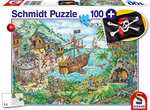 Schmidt Spiele In der Piratenbucht, inklusive Piratenflagge, Puzzle, 100 Teile (prime)
