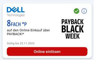 Dell 8Fach Payback Punkte Black Week auf den Online Einkauf über Payback bis 23.11