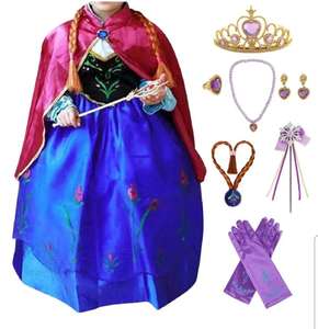 Anna Kostüm Eiskönigin 2 Kleid Mädchen Prinzessin Karneval Verkleidung