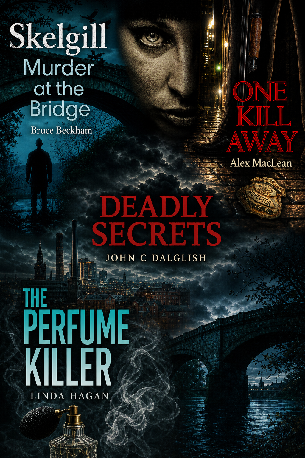 Amazon Kindle: 4 englische eBooks gratis: Krimi-/Thriller-Paket
