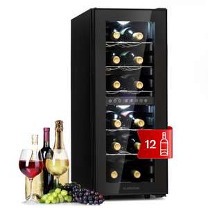 Klarstein Shiraz 2-Zonen Weinkühlschrank für 12 Standard Weinflaschen á 0,75l