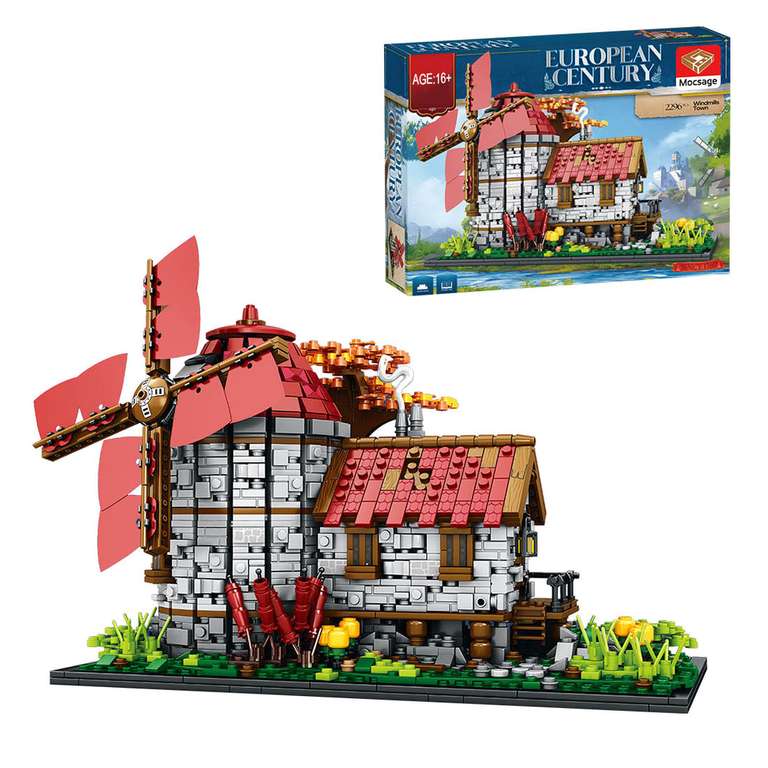 Windmühle von Lesdiy 2300 Teile für 57 Euro Klemmbausteine kompatibel zu Lego