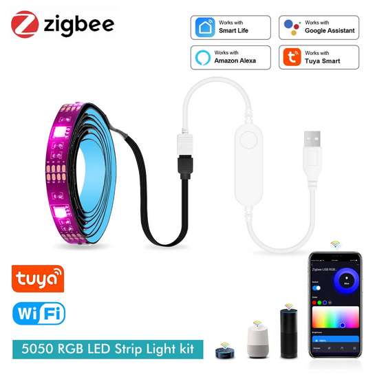 Zigbee LED 5m Tuya HomeAssitant und Alexa fähig